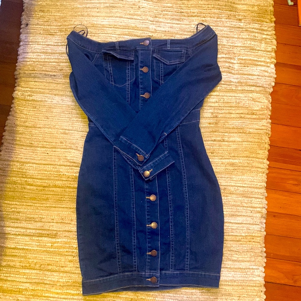Fashion Nova Mini Denim Dress